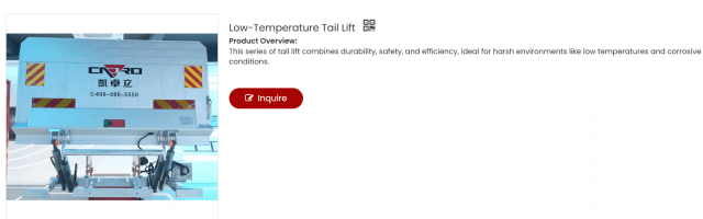 The Ultimate Guide to Low-Temperature Tail Lifts: Efficiency, Durability, and Innovation for Cold Chain Logistics